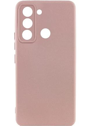 Чехол silicone cover full camera для tecno spark 8c силиконовый 0,5 мм розовый pink sand (915779)