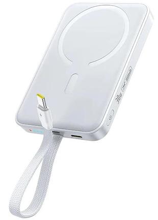 Портативне зу power bank enerfill fm11 30w літій-полімерний 10000mah moon white (916586)