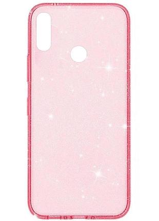 Tpu чехол для huawei p smart+ (nova 3i) з блискітками рожевий (924795)