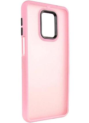 Чехол противоударный для xiaomi redmi note 9s/pro/pro max tpu+pc розовый (925307)