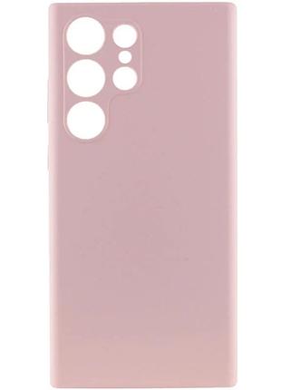 Чехол silicone cover full camera для samsung galaxy s23 ultra силиконовый 1 шт розовый pink sand (926191)