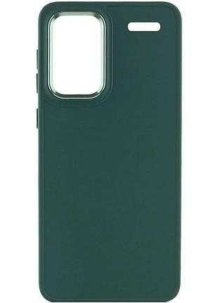 Tpu чехол для xiaomi redmi note 13 pro+ накладка силиконовый армейский зеленый (930394)