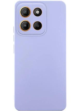 Чехол silicone cover full camera для motorola moto g75 5g силіконовий сиреневий (918013)