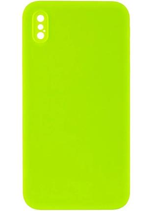Чехол накладка full camera protective для apple iphone x / xs силіконовий салатовий (930470)