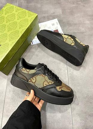 Кроссовки кеды мужские gucci черные