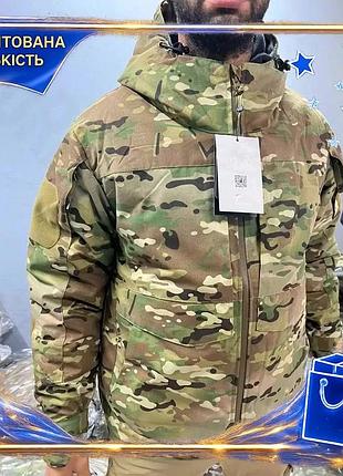 Армейская водонепроницаемая куртка multicam xxl для мужчин зимняя тактическая теплосберегающая куртка dm-11
