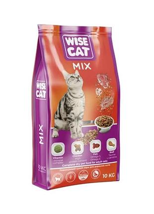 Сухий корм wise cat mix 10 кг