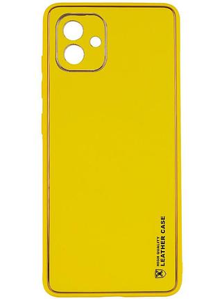 Шкіряний чохол xshield для samsung galaxy a05 жовтий / yellow