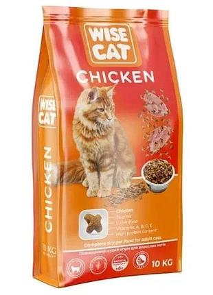 Сухой корм wise cat chicken - курица 10кг