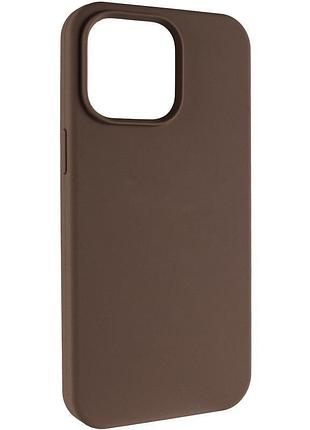 Чохол silk (aa) no logo with magnetic fit для apple iphone 14 pro (6.1") коричневий / brown