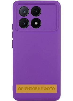 Чохол tpu getman liquid silk full camera для xiaomi poco x6 / note 13 pro 5g фіолетовий / purple