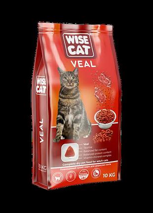 Сухий корм для котів телятина wise cat veal 10 кг