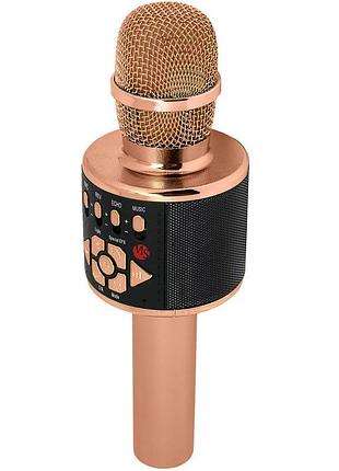 Караоке мікрофон-колонка d169 rose gold