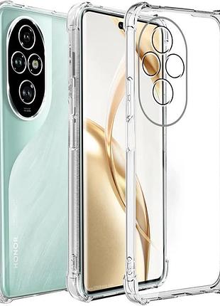 Tpu чохол getman ease logo посилені кути full camera для honor 200 безбарвний (прозорий)