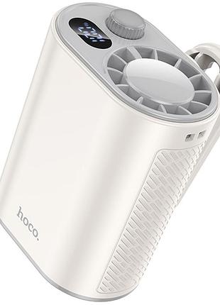 Портативный вентилятор hoco hx609 handheld folding fan 3600 mah white