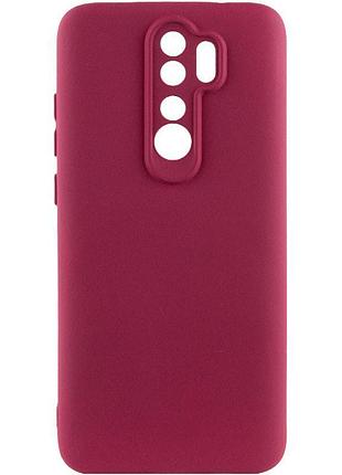 Чехол tpu getman liquid silk full camera для xiaomi redmi 9 бордовый / marsala