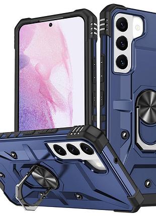 Ударостійкий чохол pathfinder ring для samsung galaxy s21 fe синій / navy