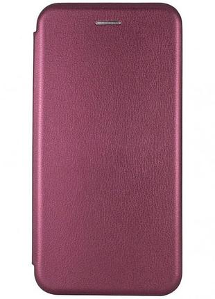 Шкіряний чохол-книжка classy для samsung galaxy a10s бордовий