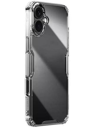 Tpu чехол nillkin nature pro series для apple iphone 16 plus (6.7") бесцветный (прозрачный)