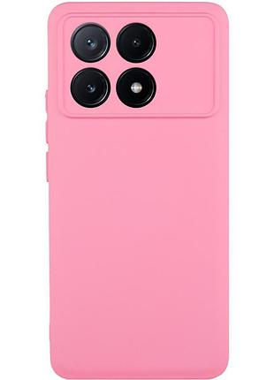 Чехол tpu getman liquid silk full camera для xiaomi poco x6 pro розовый / pink