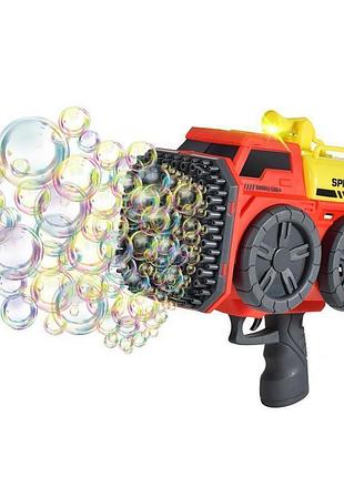 Пістолет з мильними бульбашками sht kb1295 truck на 139 отворів + 2xbottle 60ml red