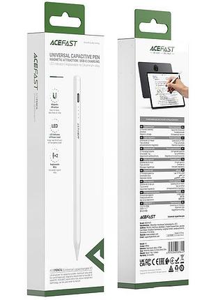 Стилус acefast v1 universal capacitive pen white 4
