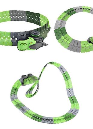 Интерактивный трек с инерционной машинкой sht 5510-7 dino trak (92pcs/1car) green