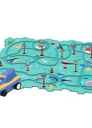 Развивающая игрушка-пазл sht 1103c ocean world (25pcs) turquoise