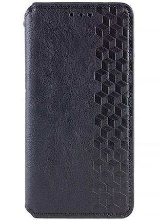 Кожаный чехол-книжка getman cubic (pu) для apple iphone 11 pro max (6.5") черный