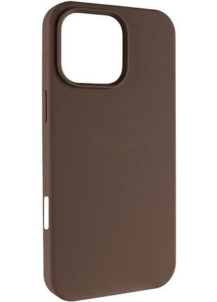 Чохол silk (aa) no logo with magnetic fit для apple iphone 16 pro (6.3") коричневий / brown