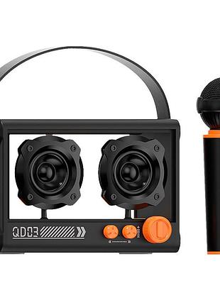 Bluetooth колонка qd03 transparent с микрофоном black