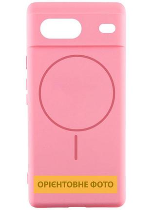 Чехол silicone cover lakshmi full camera (aa) with magnetic fit для google pixel 7a розовый / light pink