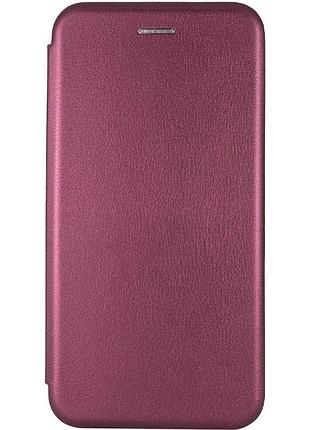 Кожаный чехол-книжка classy для apple iphone 7 / 8 / se (2020) (4.7") бордовый