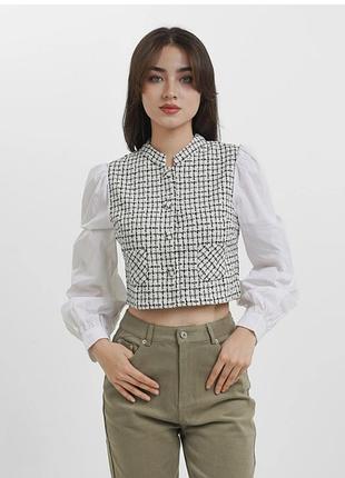 Укорочена блуза zara (70 б)