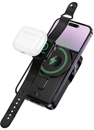 Портативное зу power bank hoco q48 core pd20w с бзу+iwatch 10000 mah black