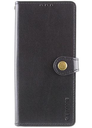 Шкіряний чохол-книжка getman gallant (pu) для xiaomi redmi note 14 pro 5g / 14 pro+ чорний
