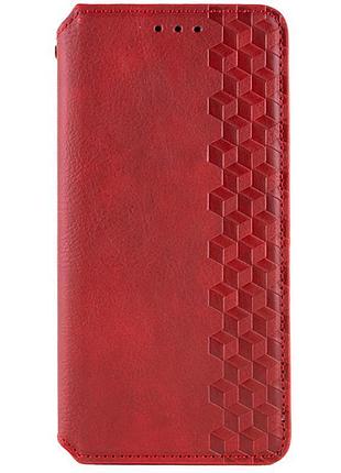 Шкіряний чохол-книжка getman cubic (pu) для apple iphone 7 plus / 8 plus (5.5") червоний