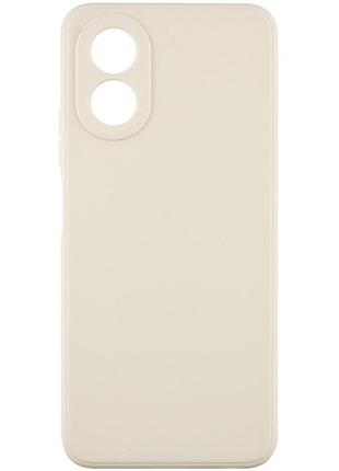 Силиконовый чехол candy full camera для oppo a78 4g бежевый / antique white