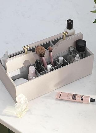 Органайзер для косметики stackers taupe & champagne gold, 19,5*36,6*18 см, 76138 органайзер для косметики stackers taupe,