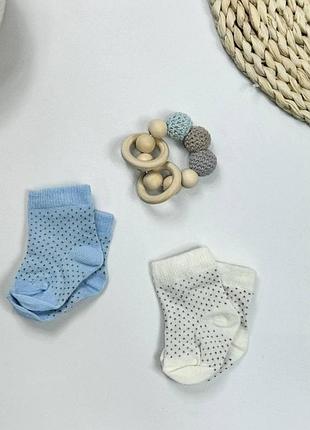 Дитячі шкарпетки для новонародженого малюка від 0 до 6 місяці 2 пари
