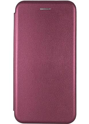 Кожаный чехол-книжка classy для apple iphone x / xs (5.8") бордовый