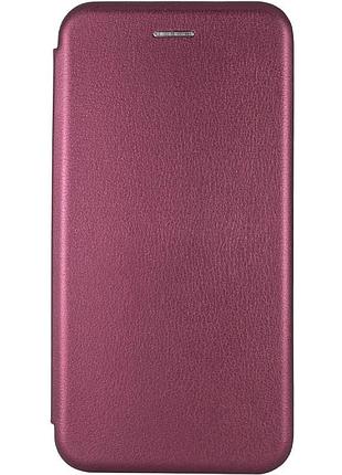 Шкіряний чохол-книжка classy для samsung galaxy a51 бордовий