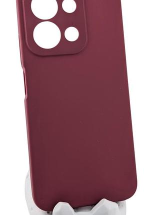 Чохол silicone cover для poco c85 4g global (код моделі 25078pc3eg) бампер з мікрофіброю бордовий