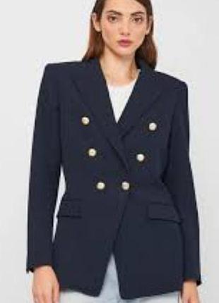 Пиджак женский синий классический zara, жакет zara