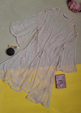 Пеньюар из кружева, на завязке р.м,primark