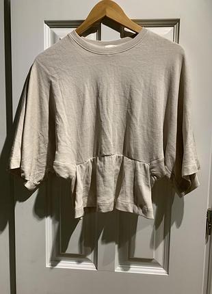 Бежева футболка zara