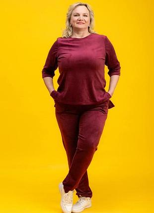 Велюровый трендовый костюм 73773