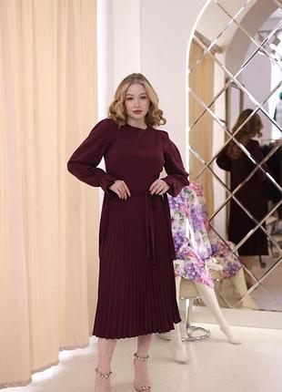 Платье verezhik house xl (48) бордовое 1311bur xxl