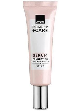 Тональний крем-сироватка - avon make up + care serum foundation radiant finish spf30 115p - pale pink (30ml) (1174550-1566720-2)