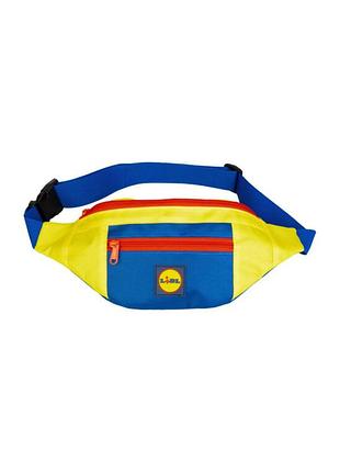 Сумка бананка на пояс 24×14 см комбинированная lidl